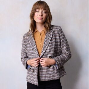 LC Lauren Conrad Plaid Women's Jacket Blazer